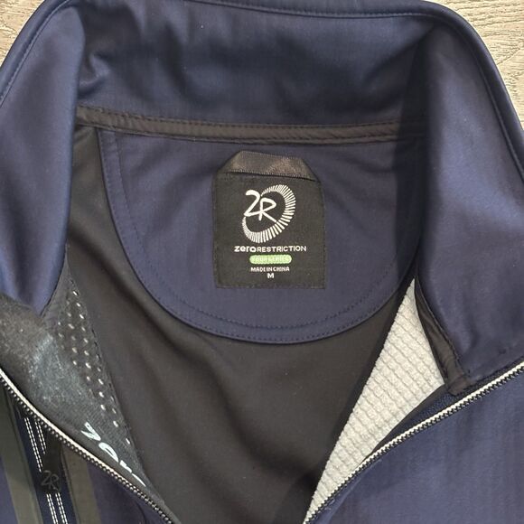 Zero Restriction Golf Sweater Mens Medium Navy Blue Pullover Athletic Casual - Picture 5 of 9